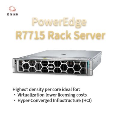 Dell PowerEdge R7715 Serwer typu Rack do przechowywania danych, niestandardowy serwer pamięci masowej, serwer dwukierunkowy