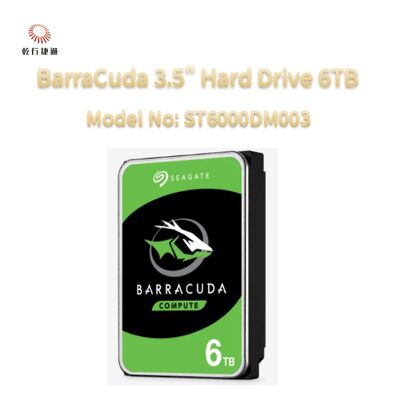 Dysk twardy Seagate BarraCuda 3.5" 6TB Model nr: ST6000DM003