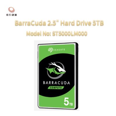 Seagate BarraCuda 2,5" dysk twardy 5TB Numer modelu: ST5000LM000