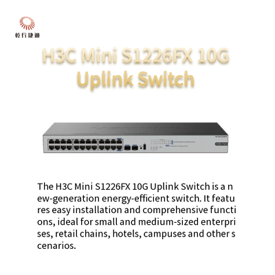 Przełącznik H3C Mini S1226FX 10G Uplink Energooszczędny zielony przełącznik
