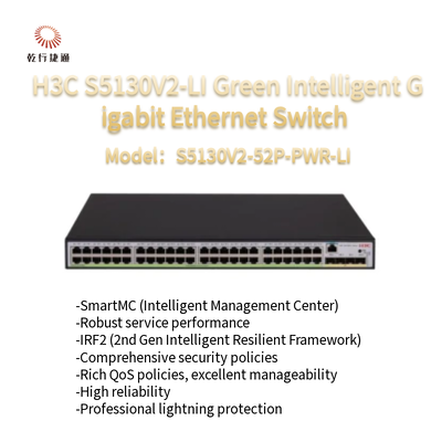 H3C S5130V2-LI Zielony inteligentny przełącznik Gigabit Ethernet S5130V2-52P-PWR-LI