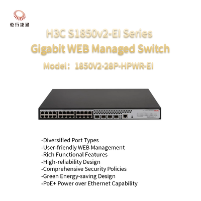 H3C S1850V2-EI Serii 1850V2-28P-HPWR-EI Gigabit Web-Managed Switches