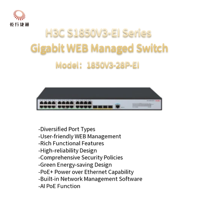 H3C S1850V3-EI serii 1850V3-28P-EI Gigabit WEB Zarządzany przełącznik