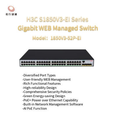 H3C S1850V3-EI serii 1850V3-52P-EI Gigabit WEB Zarządzany przełącznik