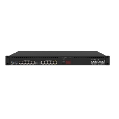 RB3011UiAS-RM 1GB RAM Datacom Przełączniki PoE Out na porcie 10 2x1.4GHz CPU