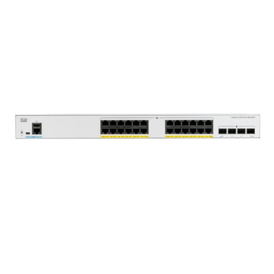 Cisco C1000-24P-4X-L przełącznik dostępowy 24Gigabit Ethernet RJ45 PoE+ interfejsy Uplink 4 SFP+ 195W