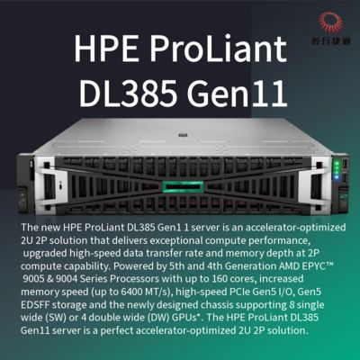 Serwer pamięci masowej HPE ProLiant DL385 Gen11, system pamięci masowej, serwer procesora Xeon