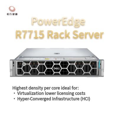 Dell PowerEdge R7715 Serwer typu Rack do przechowywania danych, niestandardowy serwer pamięci masowej, serwer dwukierunkowy