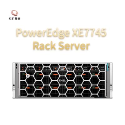 PowerEdge XE7745 Rack Server Elastyczne przyspieszenie sztucznej inteligencji PowerEdge XE7745 umożliwia wgląd w sztuczną inteligencję przedsiębiorstw dzięki elastycznym konfiguracjom PCIe GPU chłodzonych powietrzem do wnioskowania i dopracowywania modelu
