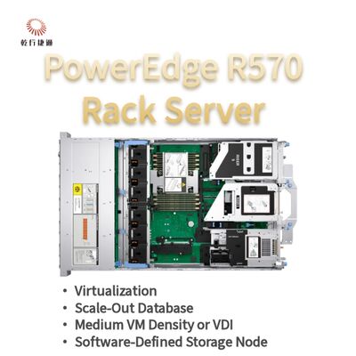 Dell PowerEdge R570 Rack Server z 144 rdzeniami 384 TB pamięci masowej i energooszczędnym projektem