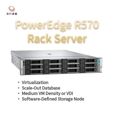 Dell PowerEdge R570 Rack Server z 144 rdzeniami 384 TB pamięci masowej i energooszczędnym projektem