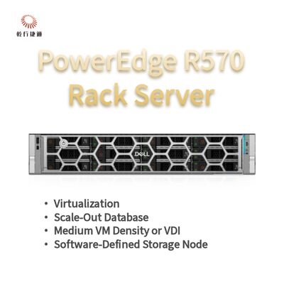 Dell PowerEdge R570 Rack Server z 144 rdzeniami 384 TB pamięci masowej i energooszczędnym projektem