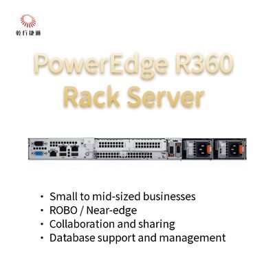 Serwer R Rack 1U PowerEdge R360 z procesorem Intel Xeon serii 6300, pamięcią 128 GB DDR5 i obsługą GPU