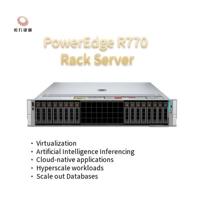 PowerEdge R770 2U serwer rackowy z dwoma gniazdami Intel Xeon 6 procesory