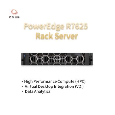 2U Two Socket PowerEdge R7625 Rack Server 4th Gen AMD EPYCTM Procesory do 8x PCIe Gen5 Slots 12 X 2.5" SATA/SAS SSD