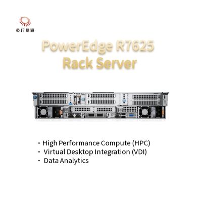 2U Two Socket PowerEdge R7625 Rack Server 4th Gen AMD EPYCTM Procesory do 8x PCIe Gen5 Slots 12 X 2.5" SATA/SAS SSD