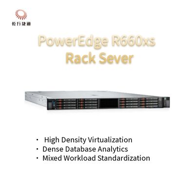 Serwer dla małych firm Dell PowerEdge R660xs 1U, dwuprocesorowy serwer typu rack
