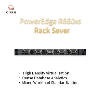 Serwer dla małych firm Dell PowerEdge R660xs 1U, dwuprocesorowy serwer typu rack