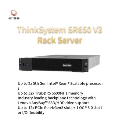 Lenovos ThinkSystem SR650 V3 2U Server | Supports Multiple Operating Systems 
