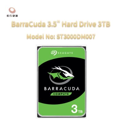 Seagate BarraCuda 3.5" Hard Drive 3TB Model No: ST3000DM007