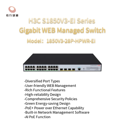 H3C S1850V3-EI serii 1850V3-28P-HPWR-EI Gigabit WEB Zarządzany przełącznik