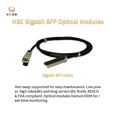 Gigabitowe moduły optyczne SFP H3C o niskim zużyciu energii i możliwości wymiany podczas pracy SFP-GE-LX-SM1310-S